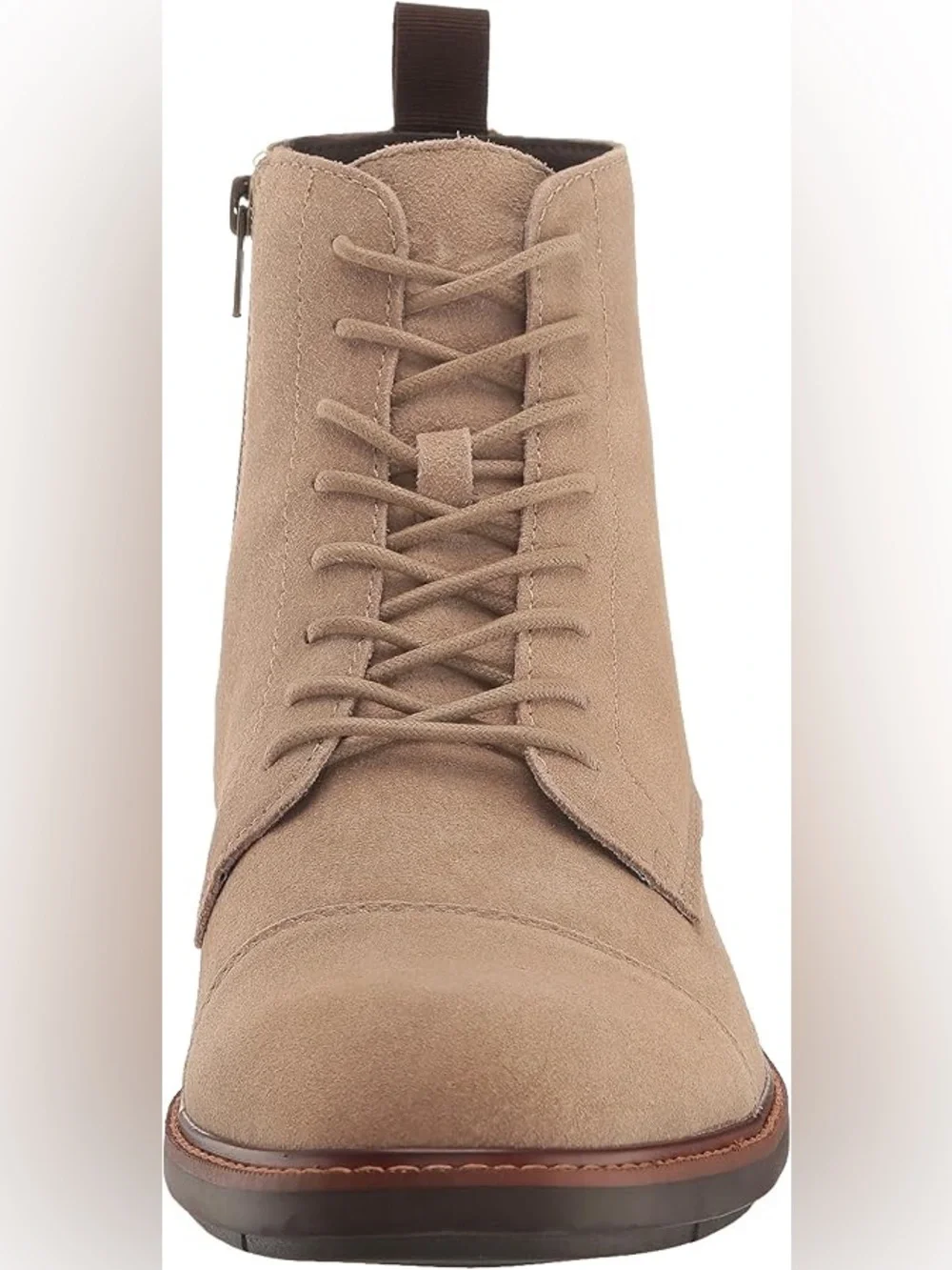 Vince Camuto Ferko Truffle Suede Tan Lace Up Boot Sz 8.5 BNWB
